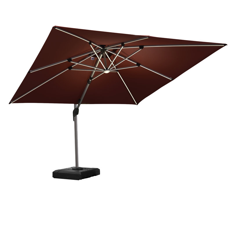 Purple Leaf Double Top Deluxe 9' x 12' Rectangular Cantilever Umbrella & Reviews Wayfair